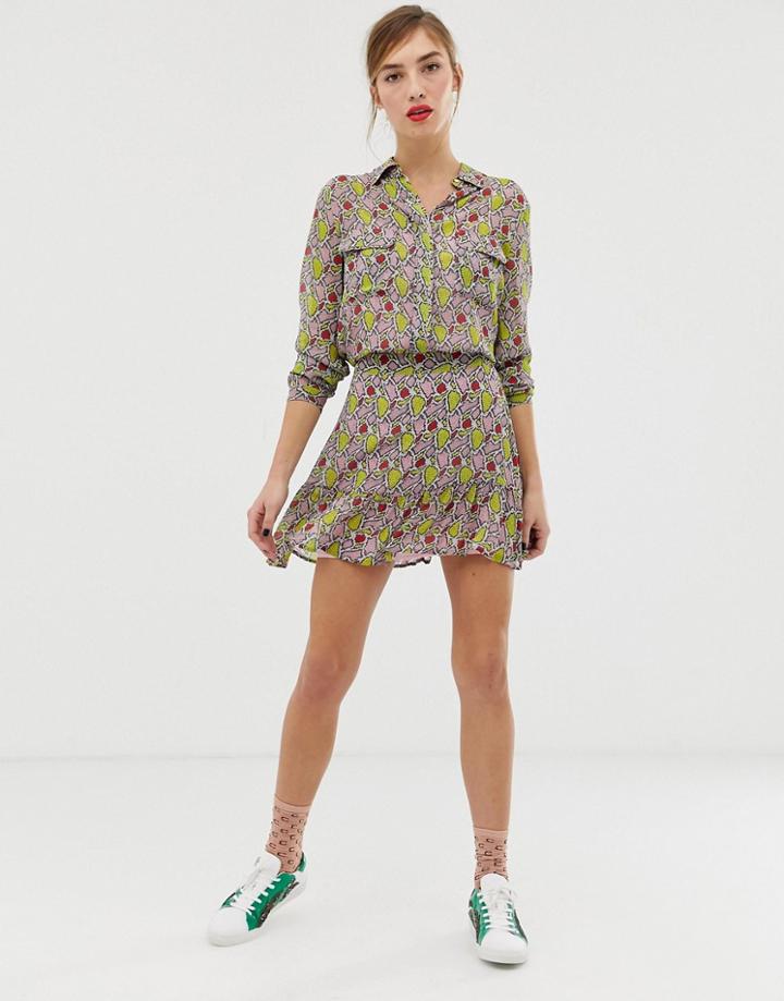 Custommade Emmanuella Mini Skirt In Snake Print-multi