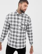 Good For Nothing Oversized Check Shirt In Black