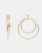 Asos Design Earrings In Double Hoop Design In Gold - Gold