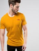 The North Face Simple Dome T-shirt In Orange - Orange