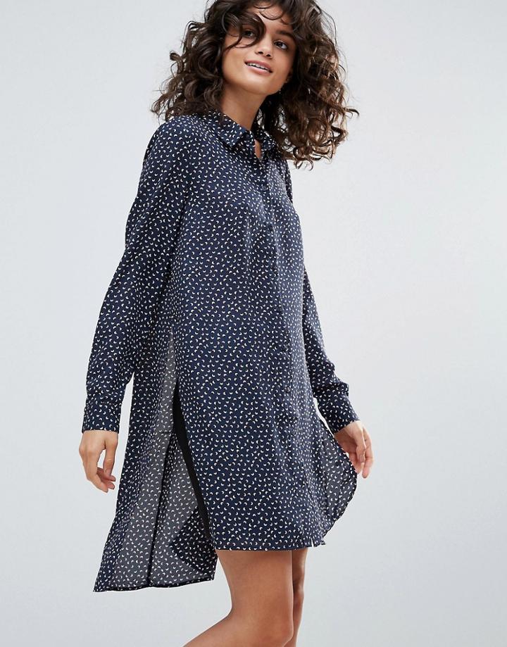 Vero Moda Polka Dot Longline Shirt - Multi