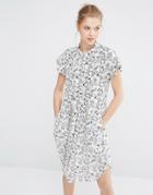 Y.a.s Tall Summery Dress In Illustrated Floral Print