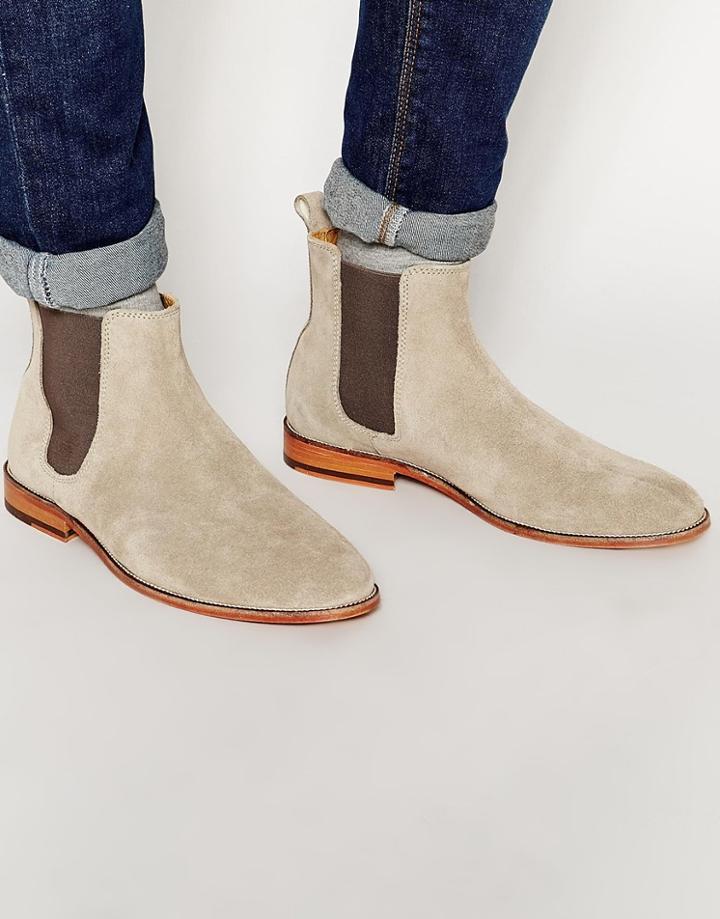 Bobbies L'horloger Suede Chelsea Boots - Beige