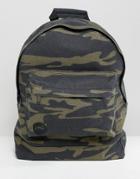 Mi-pac Canvas Backpack In Camo - Green