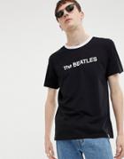 Pretty Green X The Beatles Logo T-shirt In Black - Black