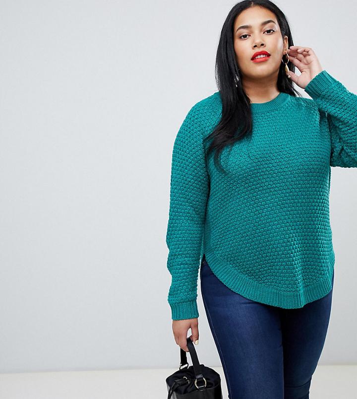 Vero Moda Curve Chunky Knitted Sweater - Green