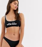 Ellesse Exclusive Logo Crop Bikini Top In Black