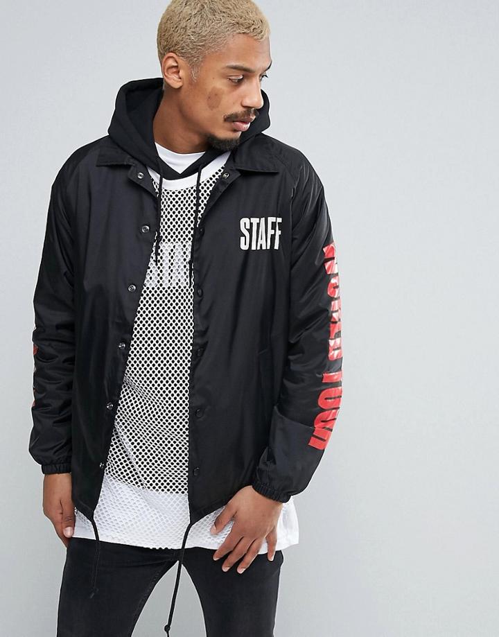 Justin Bieber Purpose Tour Staff Coach Jacket - Black