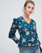 Influence Floral Blouse - Green