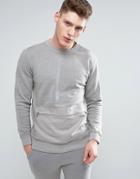 Celio Sweatshirt With Pouch Pocket - Beige