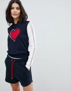 Emporio Armani Love Heart Knitted Top - Navy