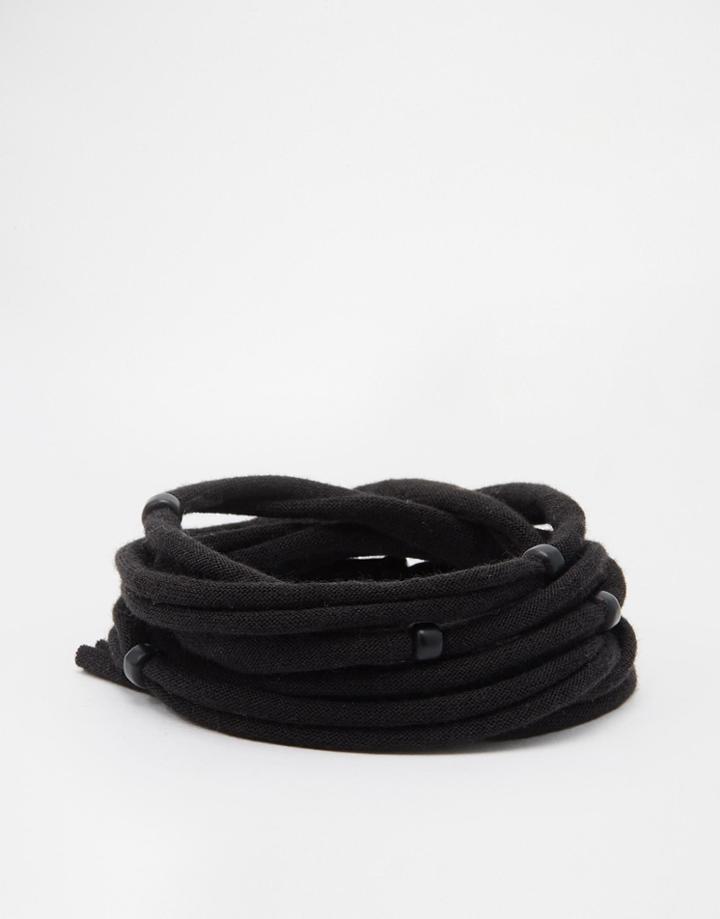 Asos Bun Hair Tie In Black - Black