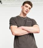 New Balance Linear Logo T-shirt In Brown