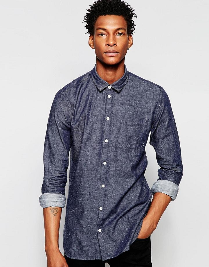 Minimum Raw Denim Shirt - Blue