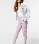 Influence Petite Slim Leg Sweatpants In Dusty Lilac-purple
