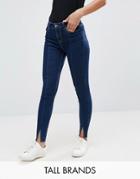 New Look Tall Split Front Jeans - Blue