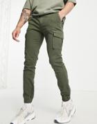 Bolongaro Trevor Skinny Fit Cargo Cuffed Pants-green
