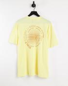 Only & Sons Cotton Oversized T-shirt With Back Print In Yellow - Yellow
