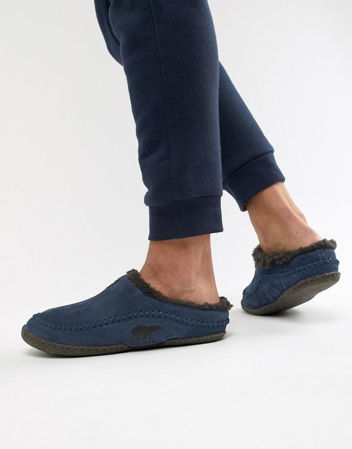 Sorel Falcon Ridge Slippers In Navy - Navy