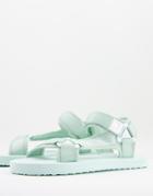Asos Design Tech Sandals In Sage-green