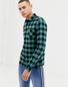 D-struct Twin Pocket Buffalo Gingham Flannel Shirt - Black