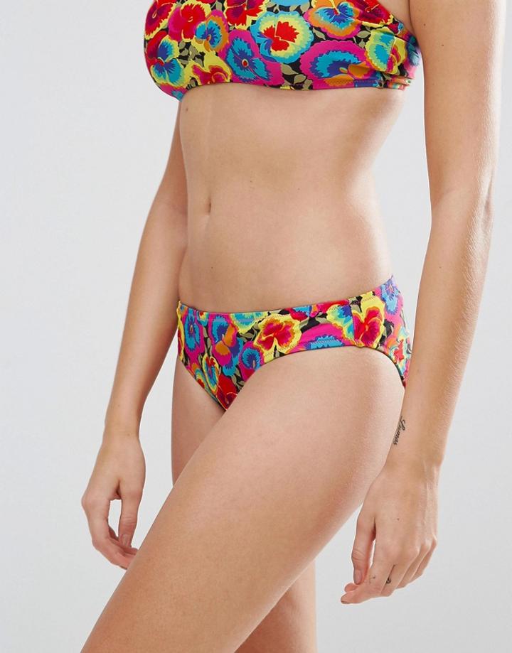 Warehouse Pansy Pop Bikini Bottom - Multi