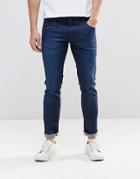 Boss Orange Skinny Jeans In Darkwash - Navy