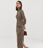 River Island Shirt Dress In Leopard Print - Multi