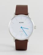 Nowa Classic Leather Smart Watch In Brown - Brown