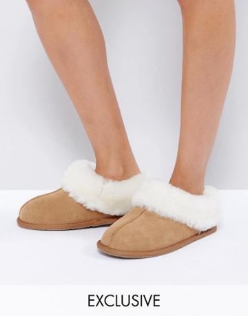 Ozlana Mildura Sheepskin Slipper - Brown