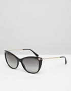Versace 0ve4345b Cat Eye Sunglasses In Black 57mm - Black