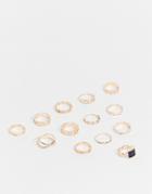Ego Stacking Statement Ring Multipack In Gold