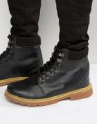 Bellfield Heritage Boots In Black Leather - Black
