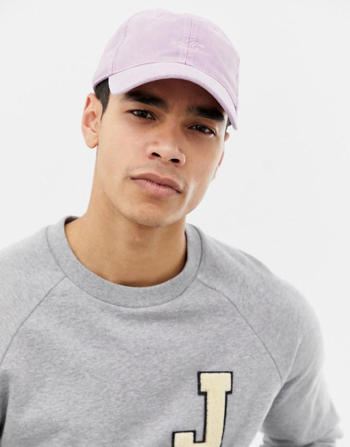Hollister Twill Cap In Purple Wash - Purple