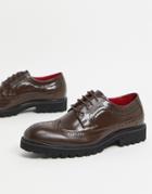 Devils Advocate Chunky Brogue In Brown