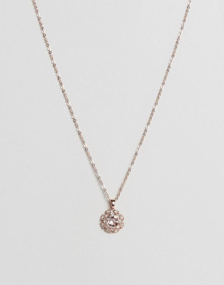 Ted Baker Sirou Crystal Daisy Lace Pendant - Gold