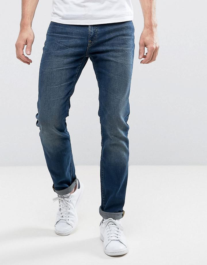 Lee Rider Slim Jeans Dark Blue Over Dye - Navy