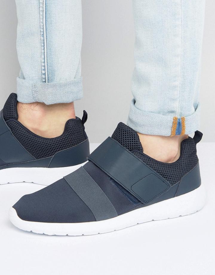 Brave Soul Strap Sneakers - Blue