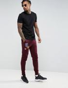 Asos Skinny Joggers With Badges - Red