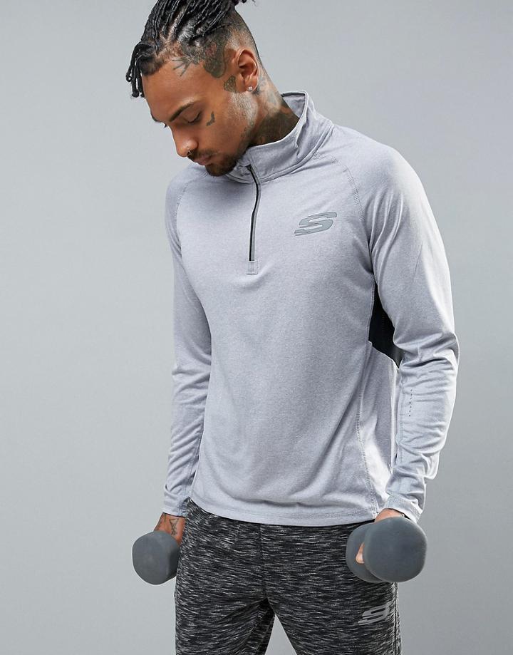 Skechers Long Sleeve Gym Top - Gray