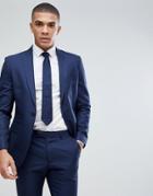 Moss London Skinny Suit Jacket In Navy - Blue