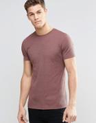 Asos Extreme Muscle T-shirt In Rib In Marron Marl - Marron Marl