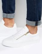 Glorious Gangsta London Zip Detail Sneakers In White - White