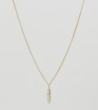 Serge Denimes Ethereal Feather Necklace In Solid Silver With 14k Gold Plating - Gold