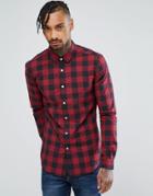 Asos Skinny Buffalo Plaid Shirt - Red