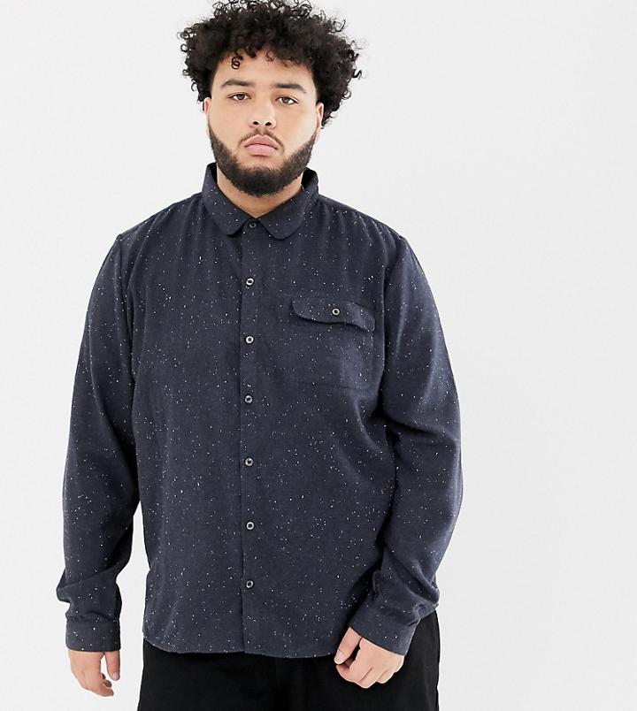 Another Influence Plus Fleck Shirt - Navy