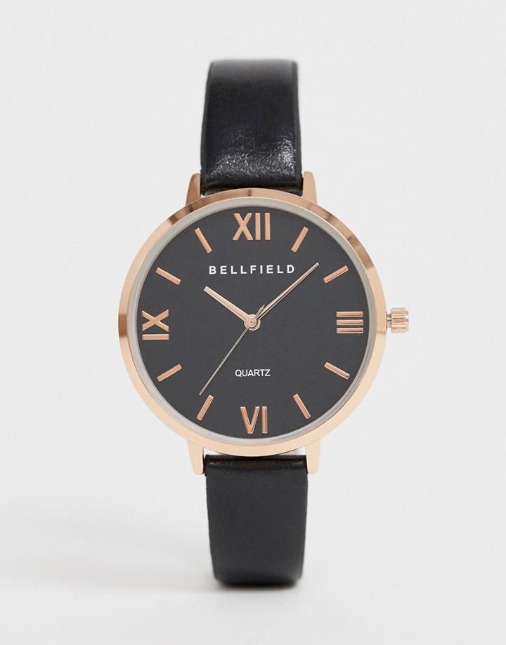 Bellfield Ladies Watch With Black Strap - Black