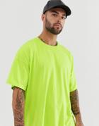 Asos Design Oversized T-shirt With Crew Neck In Bright Green