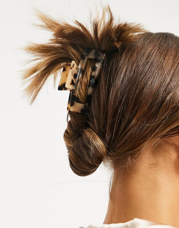Designb London Hair Claw Clip In Milky Tort-brown