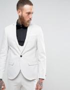 Noose & Monkey Super Skinny Suit Jacket With Double Piping - Gray